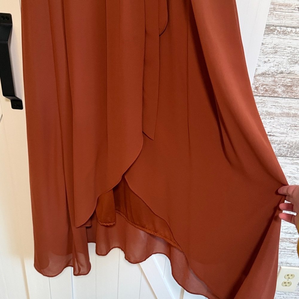 Baltic Born Katya Rust Ruffle Maxi Dress - Picture 5 of 6